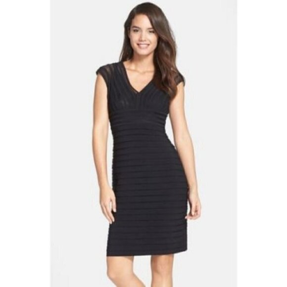 Adrianna Papell Womens Dress Shutter Pleat and Keyhole Back Size 4 - Picture 1 of 13